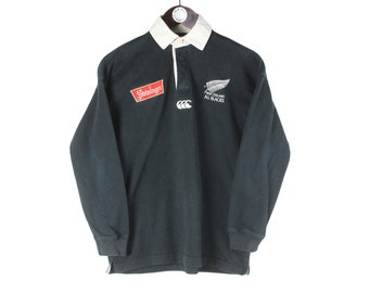 オールブラックス　Canterbury 90's L RARE Vintage 90s Distressed Canterbury New Zealand All