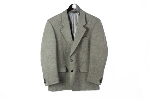 vintage HARRIS TWEED authentic Blazer Jacket Pure… - image 1