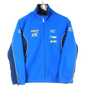 vintage SUBARU Racing Team Fleece sweater 1/4 zip Size women&#39;s S authentic rare retro sweatshirt 90s world rally team auto sport wear blue