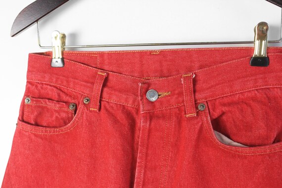 vintage LEVIS 501 JEANS authentic red Jean Pants … - image 3