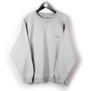 vintage ADIDAS small logo &quot;Colors of Sport&quot; sweatshirt oversize men&#39;s long sleeve athletic 90&#39;s streetwear Size M gray style cotton crewneck