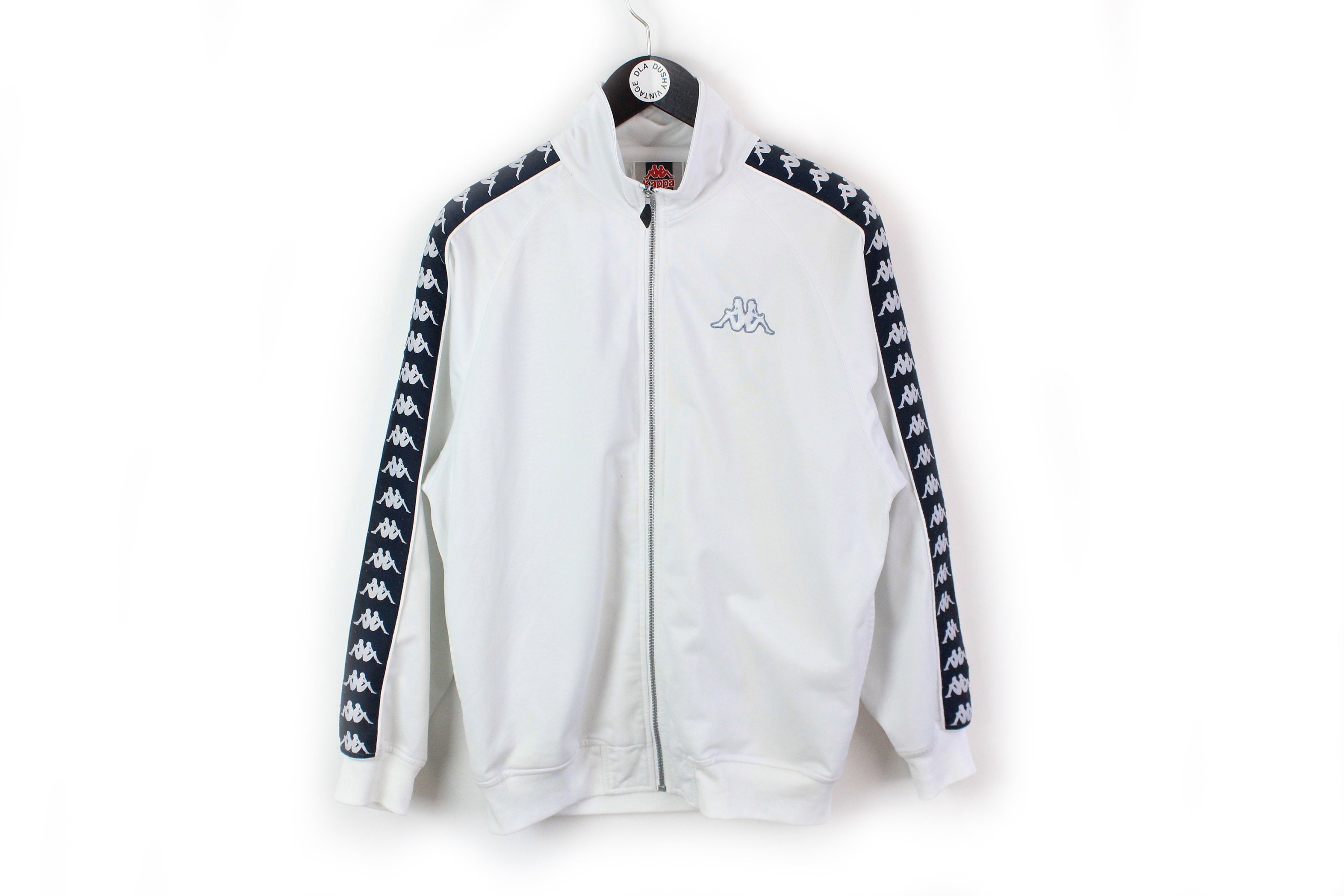 Vintage KAPPA Men's Track Jacket Size M White Full Strip | Etsy