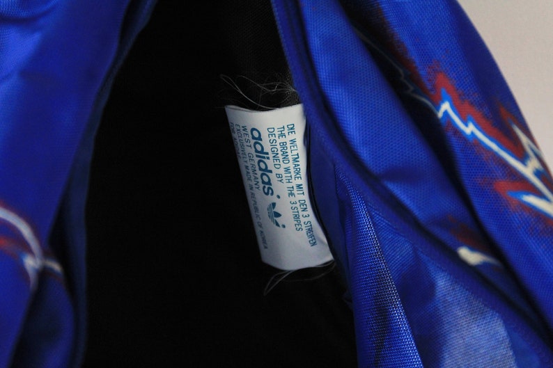 Vintage ADIDAS Messenger Bag Thunder Lightening Blue Sport Etsy