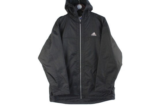 ひで　ビンテージ　adidas TRACK JACET HOODED Vintage Adidas Windbreaker 90s Color Block Hooded Lined