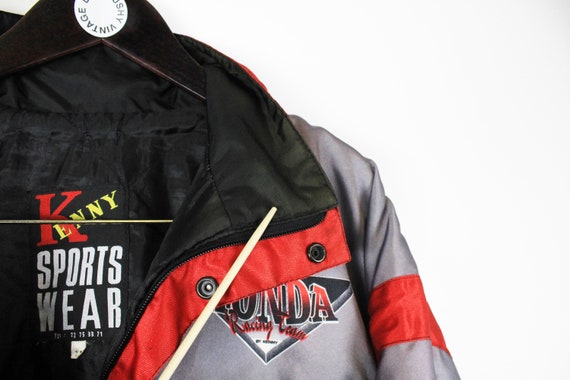 Vintage HONDA Jacket Racing Team by Kenny Full Zip Big Logo