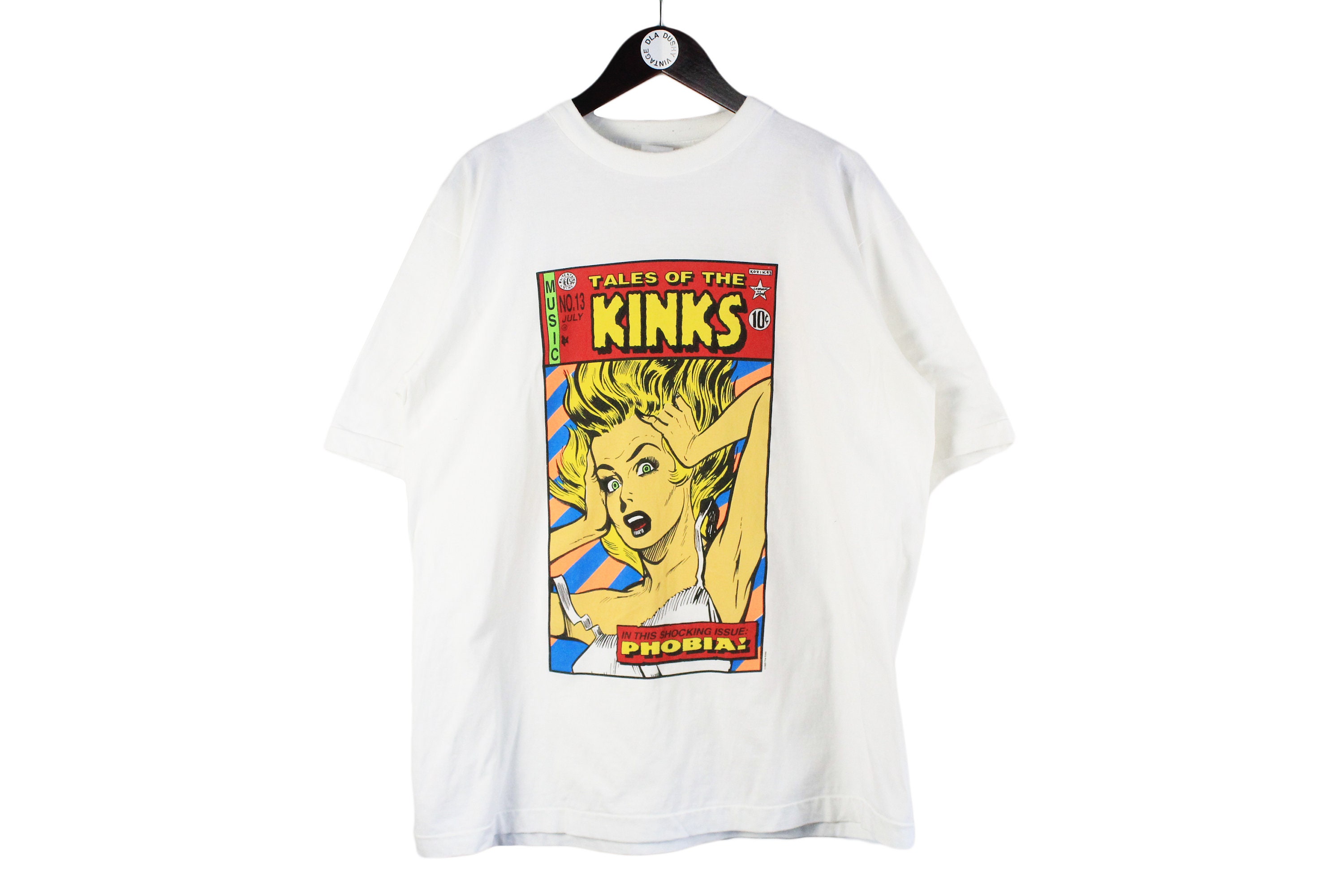 Vintage The KINKS 1993 Phobia Tour t-shirt white Size XL rare 