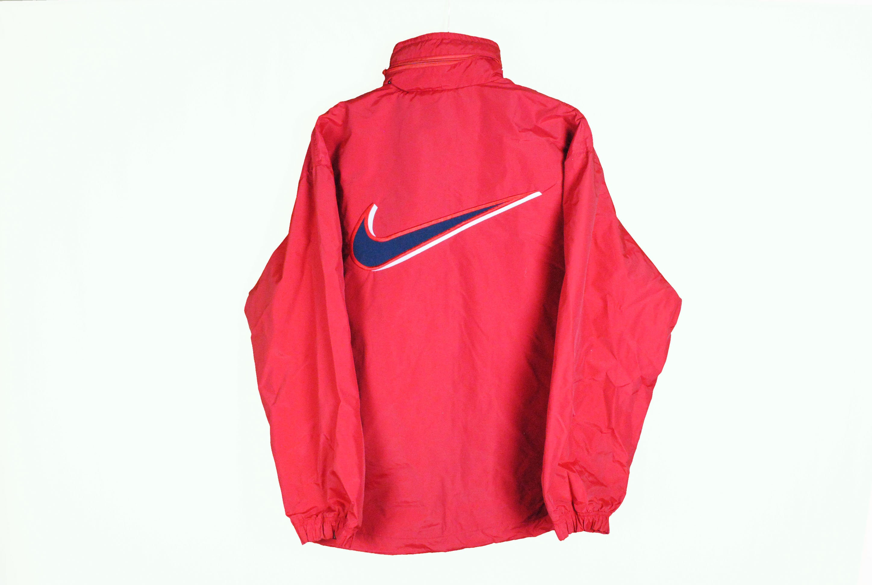Vintage NIKE Big Logo Jacket Size M/L Red Windbreaker Rare Vintage NIKE Big Logo Jacket Size M/L Red Windbreaker Rare