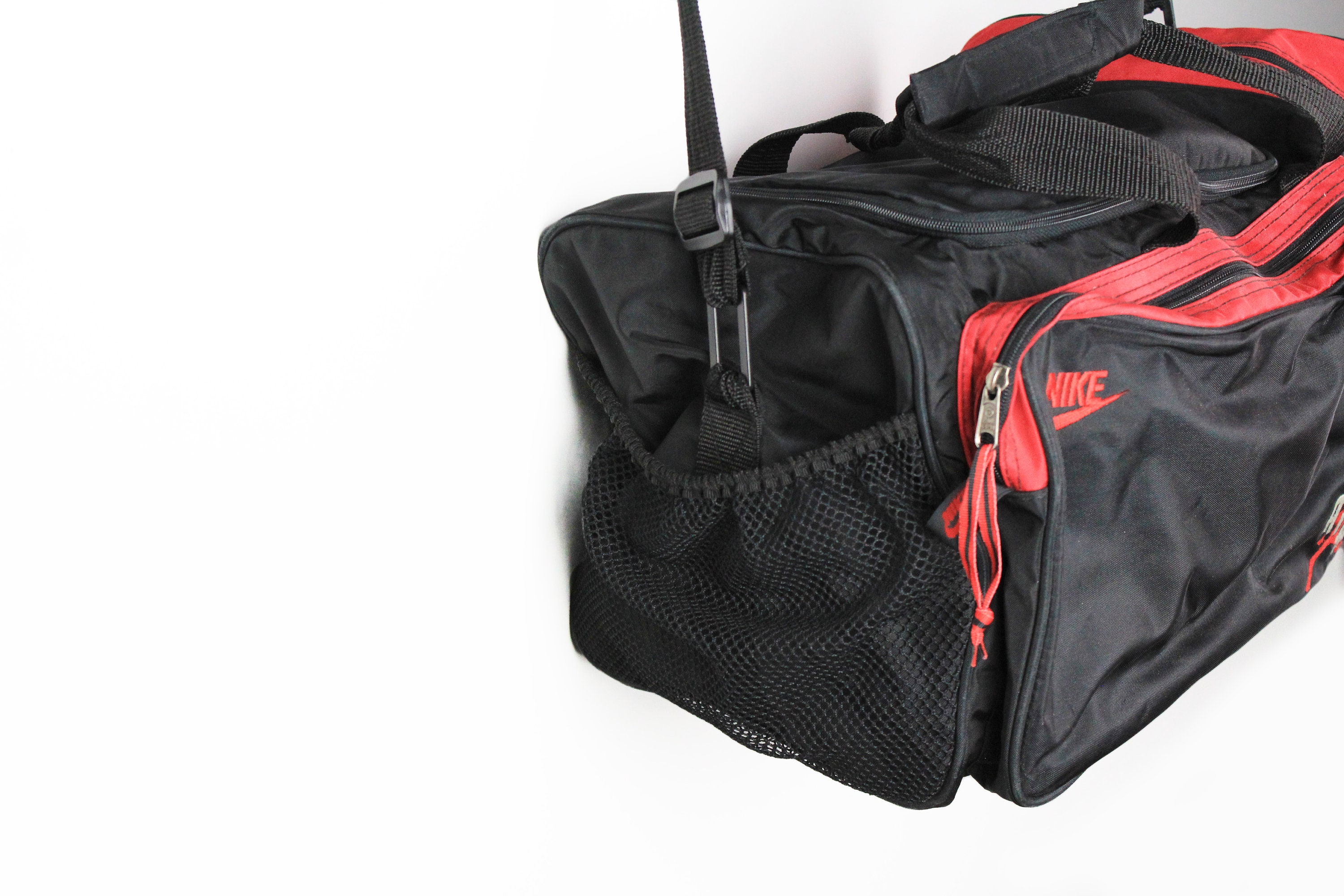 Vintage NIKE Air Jordan Duffel Bag Black Red Sport Authentic Etsy