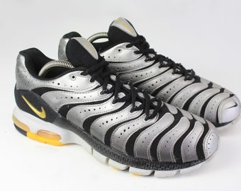 Vintage NIKE Air Turbulence Sneakers authentische Sportschuhe GroBe US 8 Herren Retro Sport 90er Jahre Laufschuhe Streetwear Sneaker grau schwarz silber Etsy
