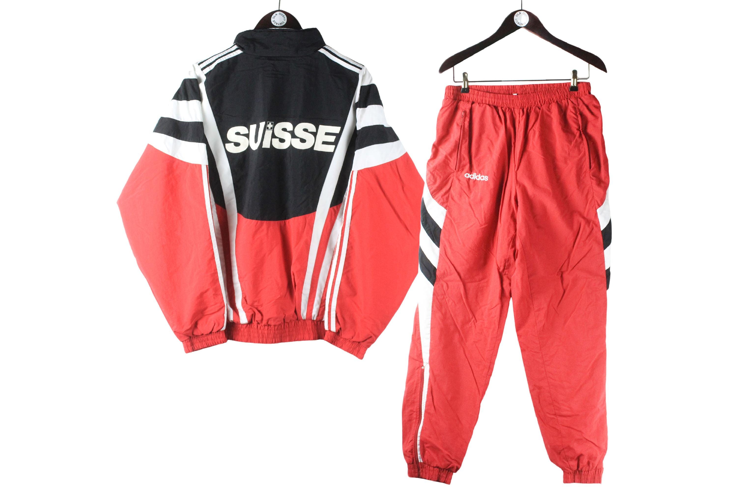 adidas ビンテージモデル ジャージ :2L BK/RED/WHT Vintage 90s Red White Blue Adidas Jacket Zip Up Youth XL | eBay