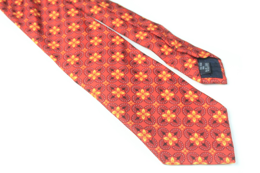 Vintage 90s Burberry Striped Monogram Silk Tie