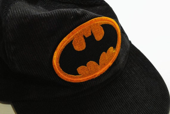 vintage 1964 BATMAN DC Corduroy Cap black yellow … - image 4