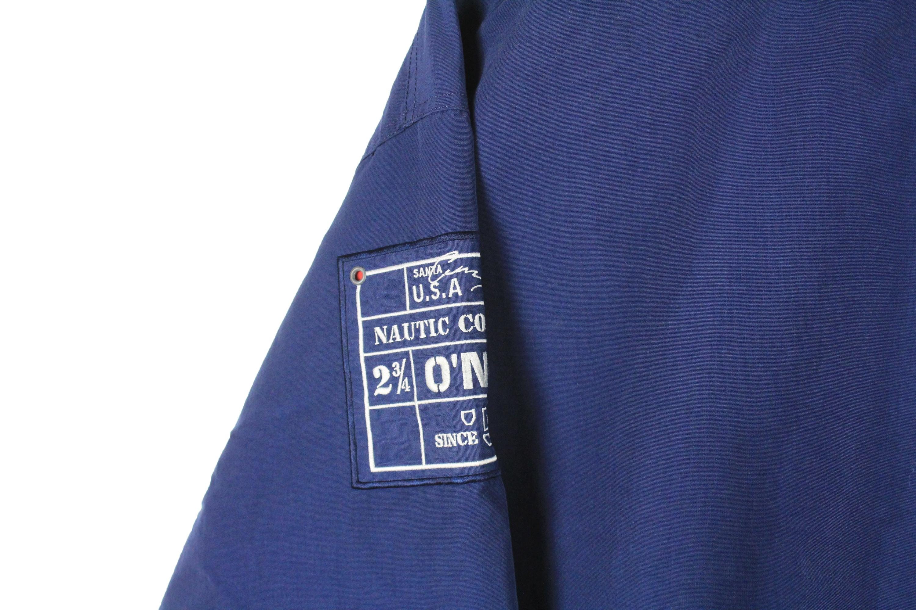 Vintage O'NEILL Jacket Full Zip Snap Size L Navy Blue