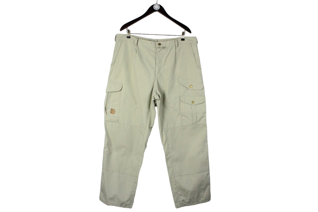 Vintage FJALLRAVEN Pants Size XL Men's Beige Outdoor Authentic