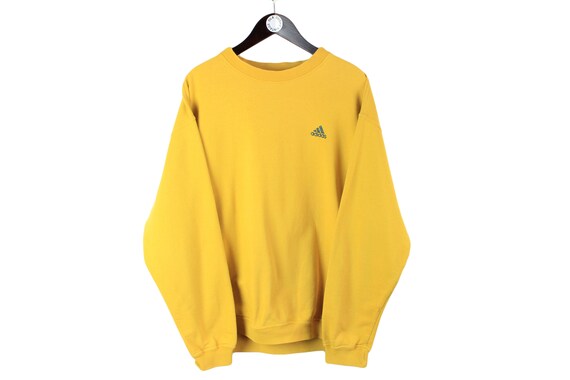 adidas yellow sweatshirt vintage