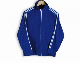 Vintage 70s ADIDAS ORIGINALS Track Jacket Authentic Blue White