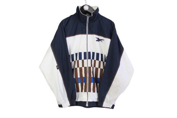 Vintage REEBOK Track Jacket Full Zip Size L/XL 90s big logo