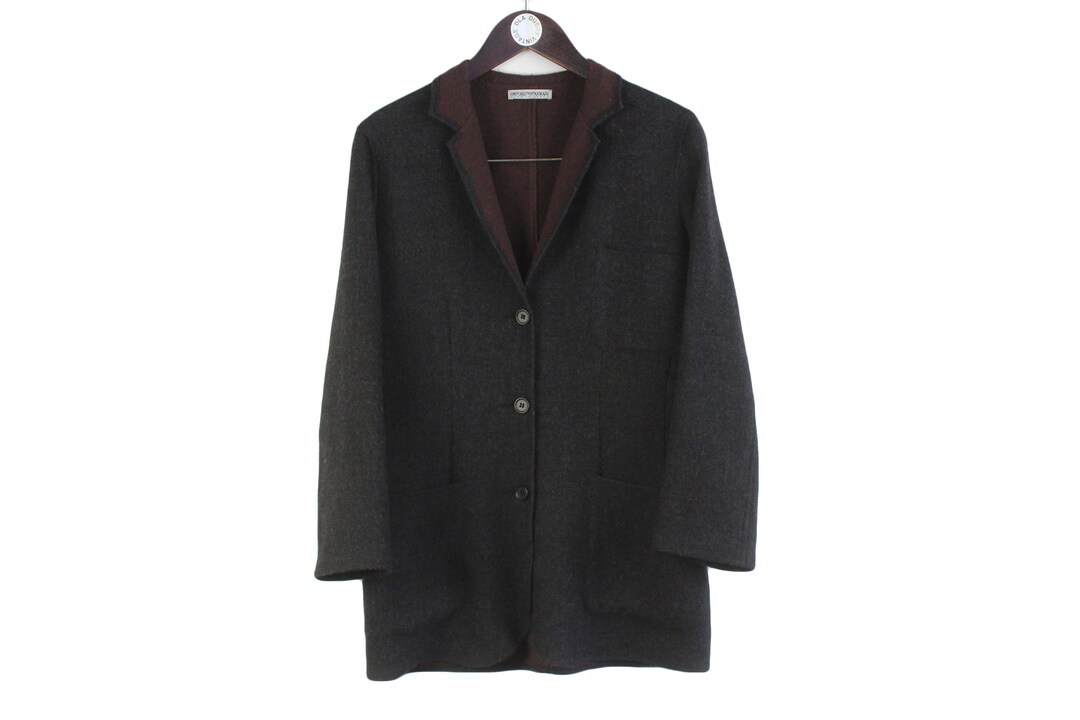Vintage Emporio Armani Coat Jacket Long Sleeve Retro Style Size 40