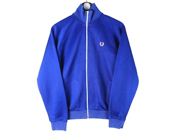 【Portugal】FRED PERRY track top S Vintage 80s Fred Perry Track Jacket Mens S Blue Portugal