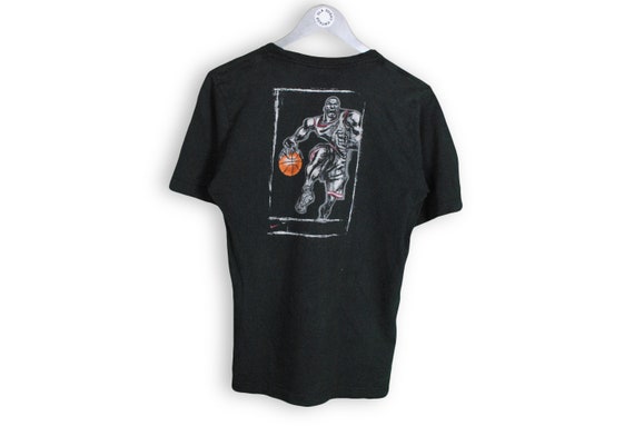 vintage NIKE authentic T-Shirt black cotton athle… - image 2