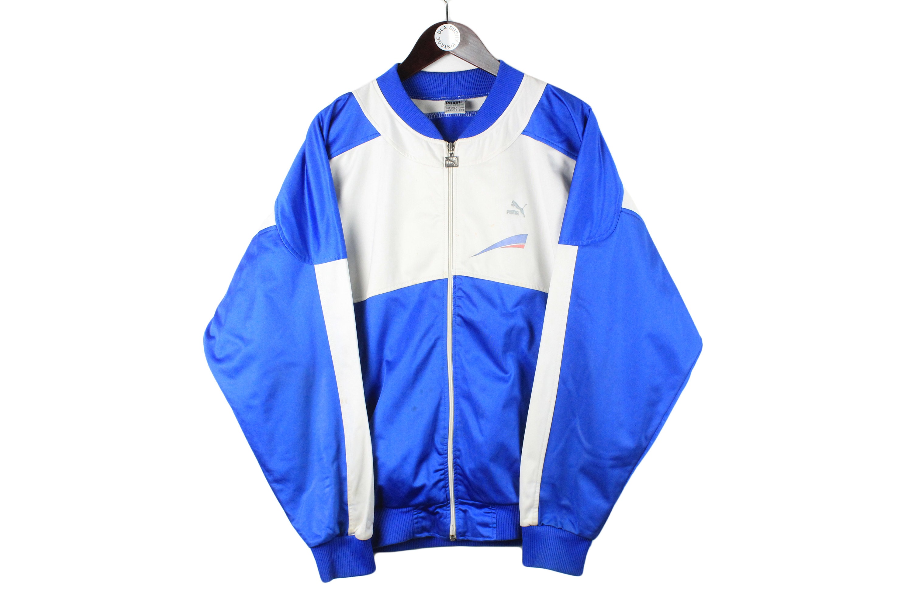 ヴィンテージ PUMA トラックジャケット サイズ XL 本物 ホワイト