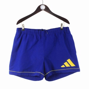 vintage ADIDAS shorts Size L summer blue authentic 90s athletic sport style activewear originals brand streetwear swimming shorts