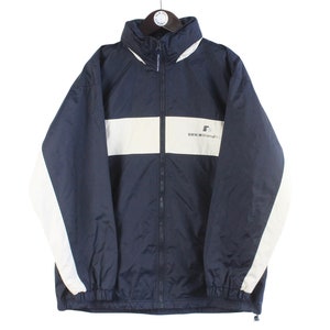 vintage BMW Team F1 Jacket race Full Zip navy blue small logo auto racing style Size men&#39;s M retro 00&#39;s formula 1 sport windbreaker
