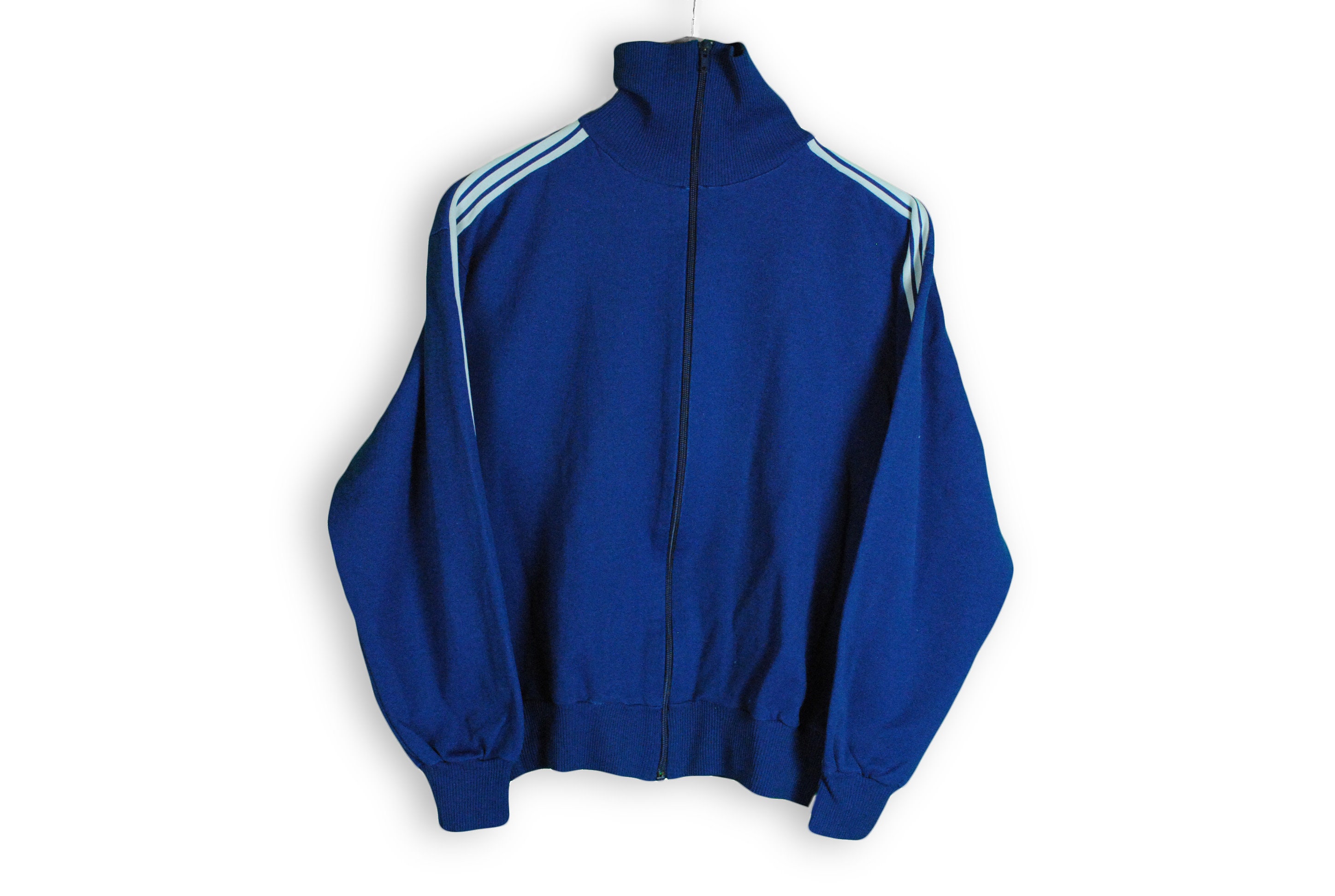 Vintage ADIDAS ORIGINALS track jacket authentic blue white Etsy