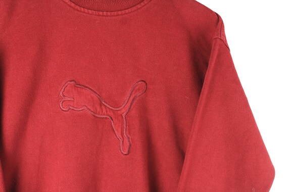 vintage PUMA sweatshirt authentic red pullover Si… - image 3