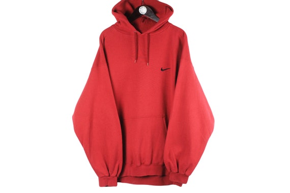Red nike hoodie small deals