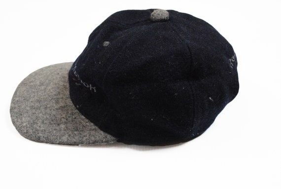 vintage REEBOK hat black gray wool cap hipster on… - image 4