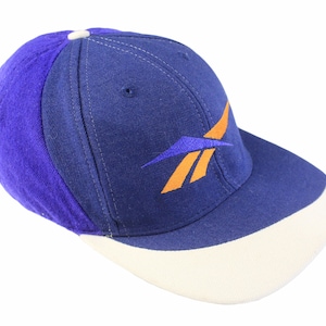 vintage REEBOK Cap big logo hat blue sport style headwear one size retro authentic 90s 00s summer sun visor classic fit men&#39;s sportswear