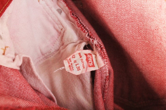 vintage LEVIS 501 JEANS authentic red Jean Pants … - image 9