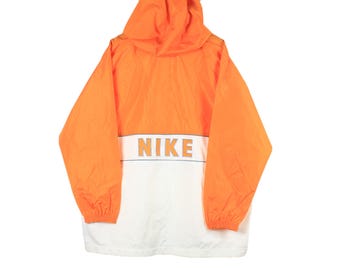 orange and white nike windbreaker