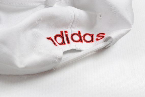 vintage ADIDAS Sport Big Logo cap white athletic … - image 4