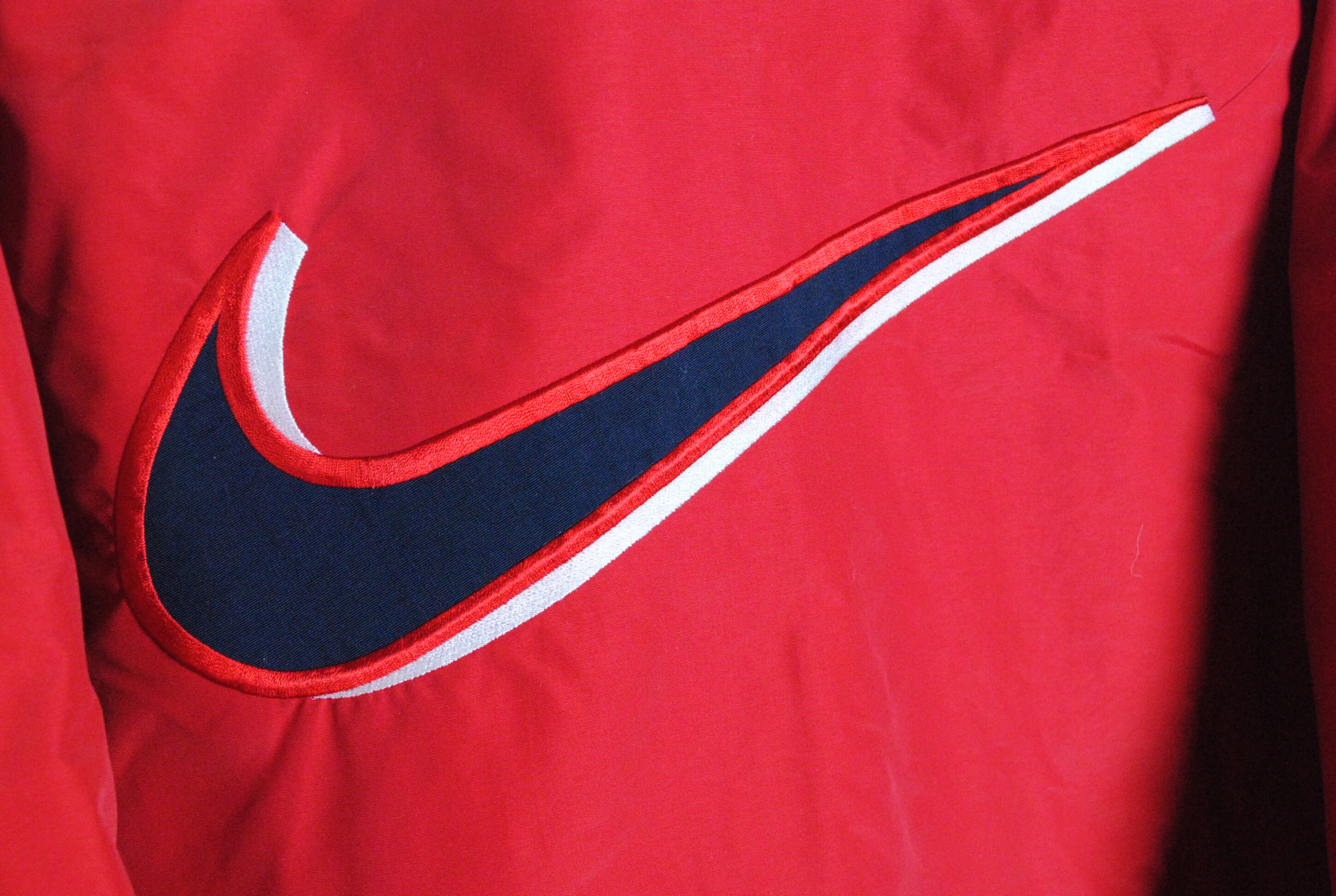 Vintage NIKE Big Logo Jacket Size M/L Red Windbreaker Rare Vintage NIKE Big Logo Jacket Size M/L Red Windbreaker Rare