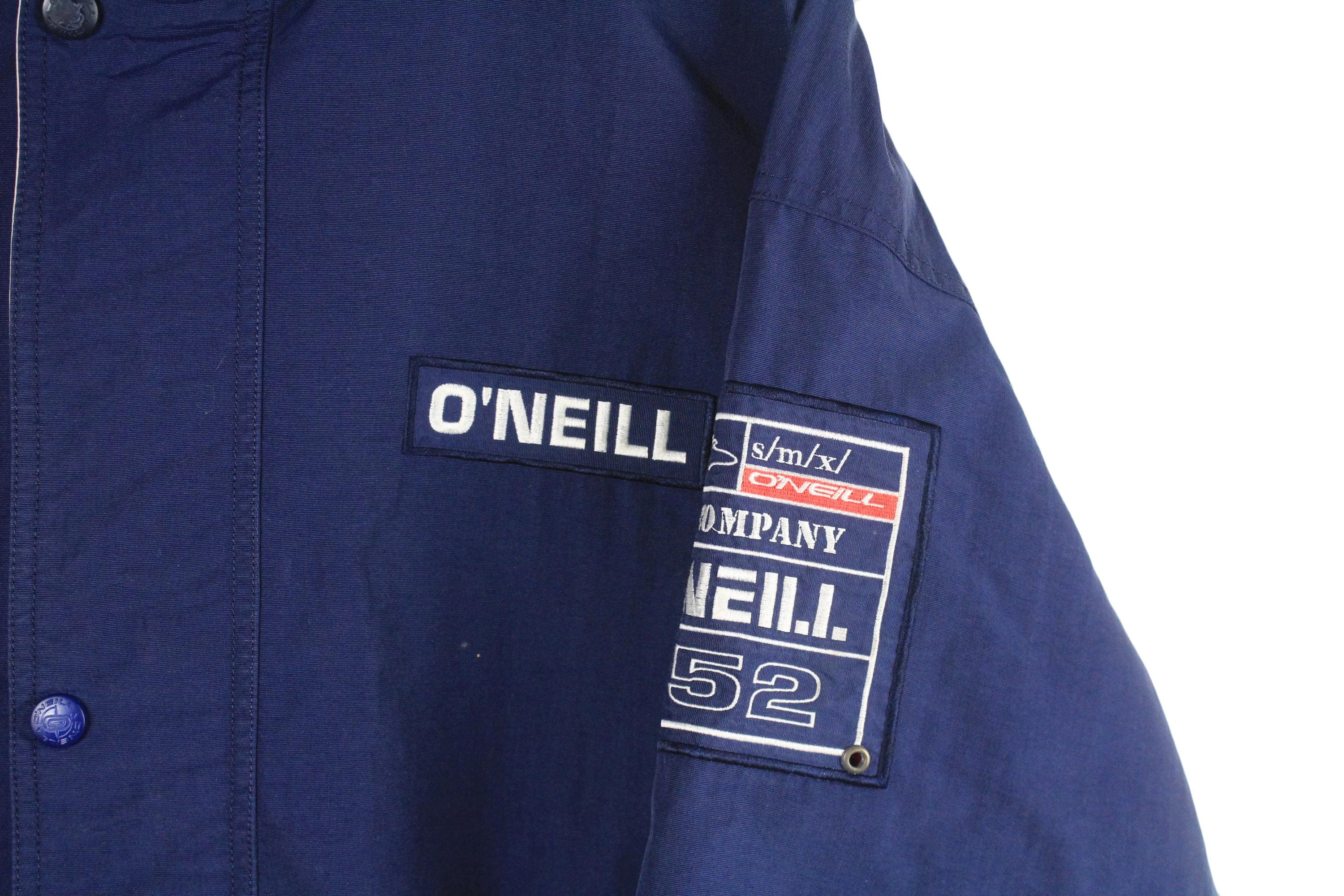 Vintage O'NEILL Jacket Full Zip Snap Size L Navy Blue