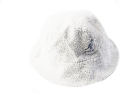 vintage KANGOL Bucket Hat Casual Style white smal… - image 1