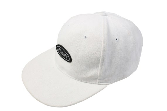 vintage PHILIPS Cap white big logo hat retro auth… - image 3