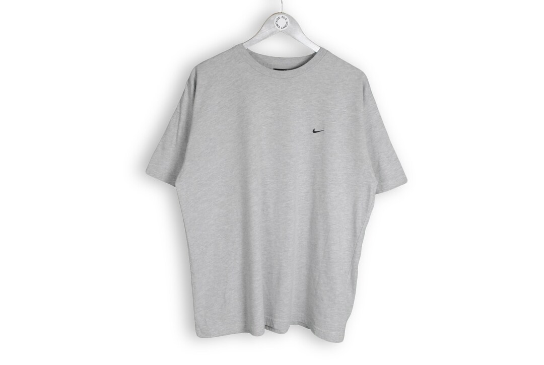 Vintage NIKE Swoosh Small Logo Authentic Tshirt Gray Cotton Athletic — free download