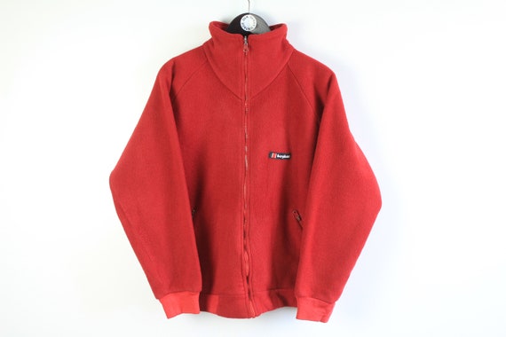 Vintage BERGHAUS FLEECE Polartec Jacket Retro Red Men's - Etsy