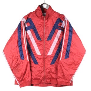 Vintage CHAMPION Track Jacket Full Zip Size XL Red 90s Sport