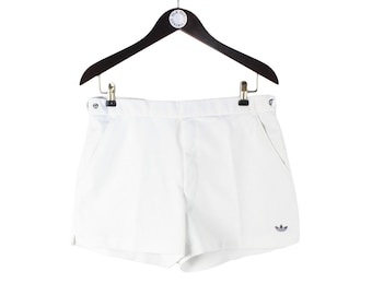 Short De Tennis Vintage Jimmy Connors, Taille 40, Blanc, Polyester, Pour Homme