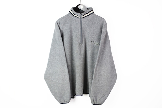 Vintage NAUTICA Men's Fleece Sweatshirt Half Zip Size XL