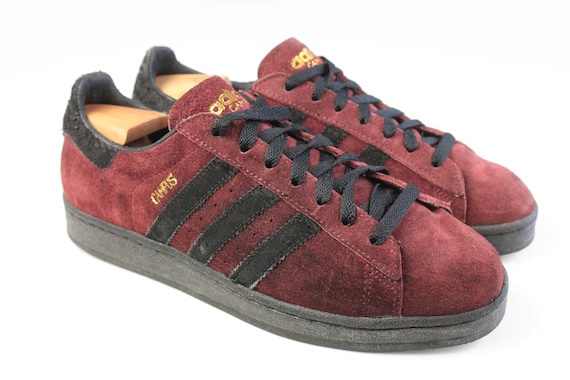 Vintage ADIDAS Campus Sneakers Red Suede Size US 9 Men's - Etsy