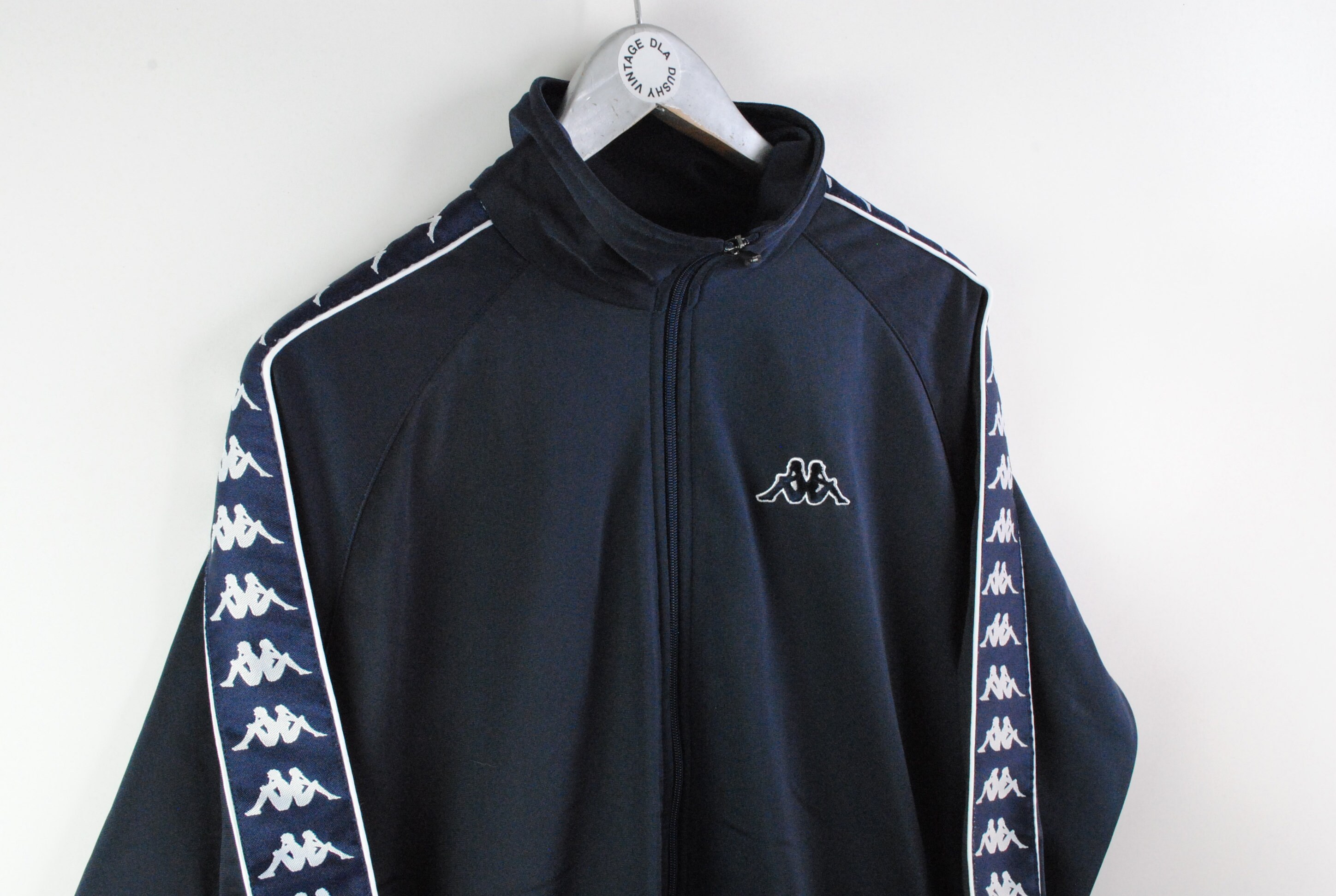 Vintage KAPPA Men's Track Jacket Size M Navy Blue Full Etsy