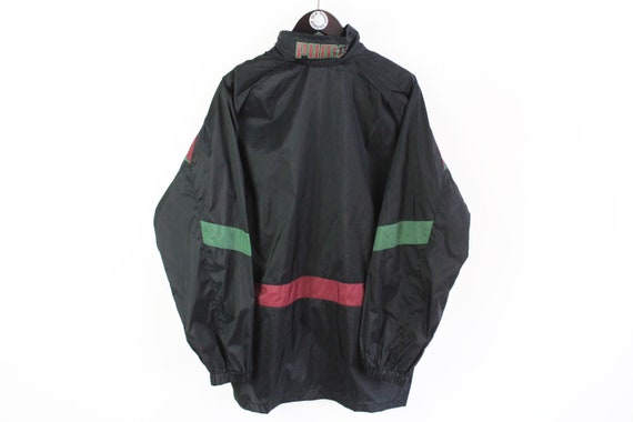 vintage PUMA men's jacket Size L authentic black … - image 2