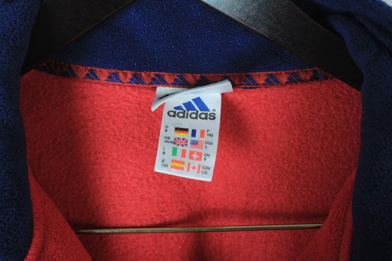 vintage ADIDAS Fleece Sweater 1/4 Zip oversize me… - image 4