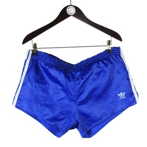 vintage ADIDAS track shorts Size XL blue logo authentic sport made in West Germany classic retro wear activewear 3 strips logo athletic