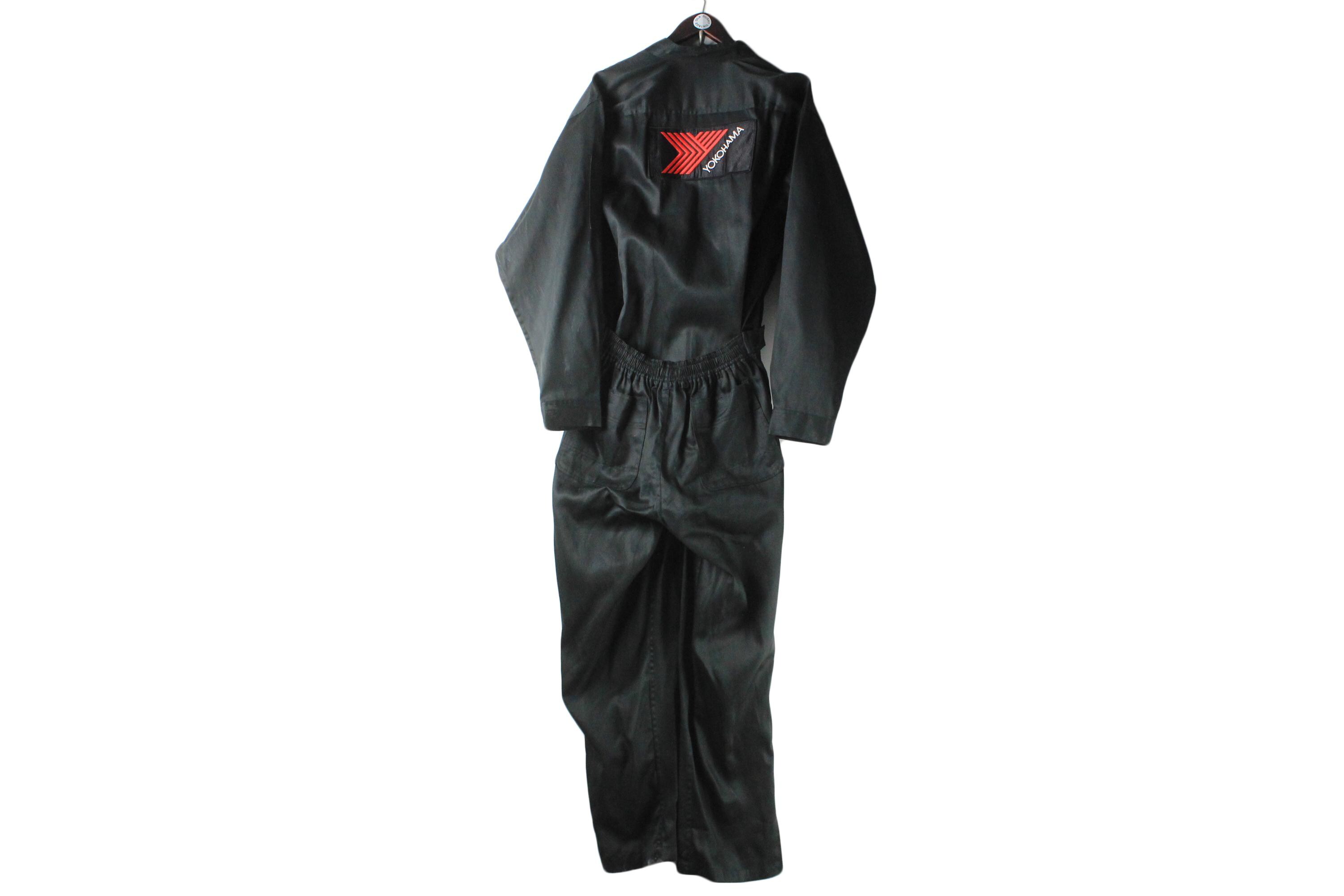~90's Japan製 Cotton Pique Coverall JKT Double Cloth Sashiko Coverall Jacket in Pure Indigo – Blue